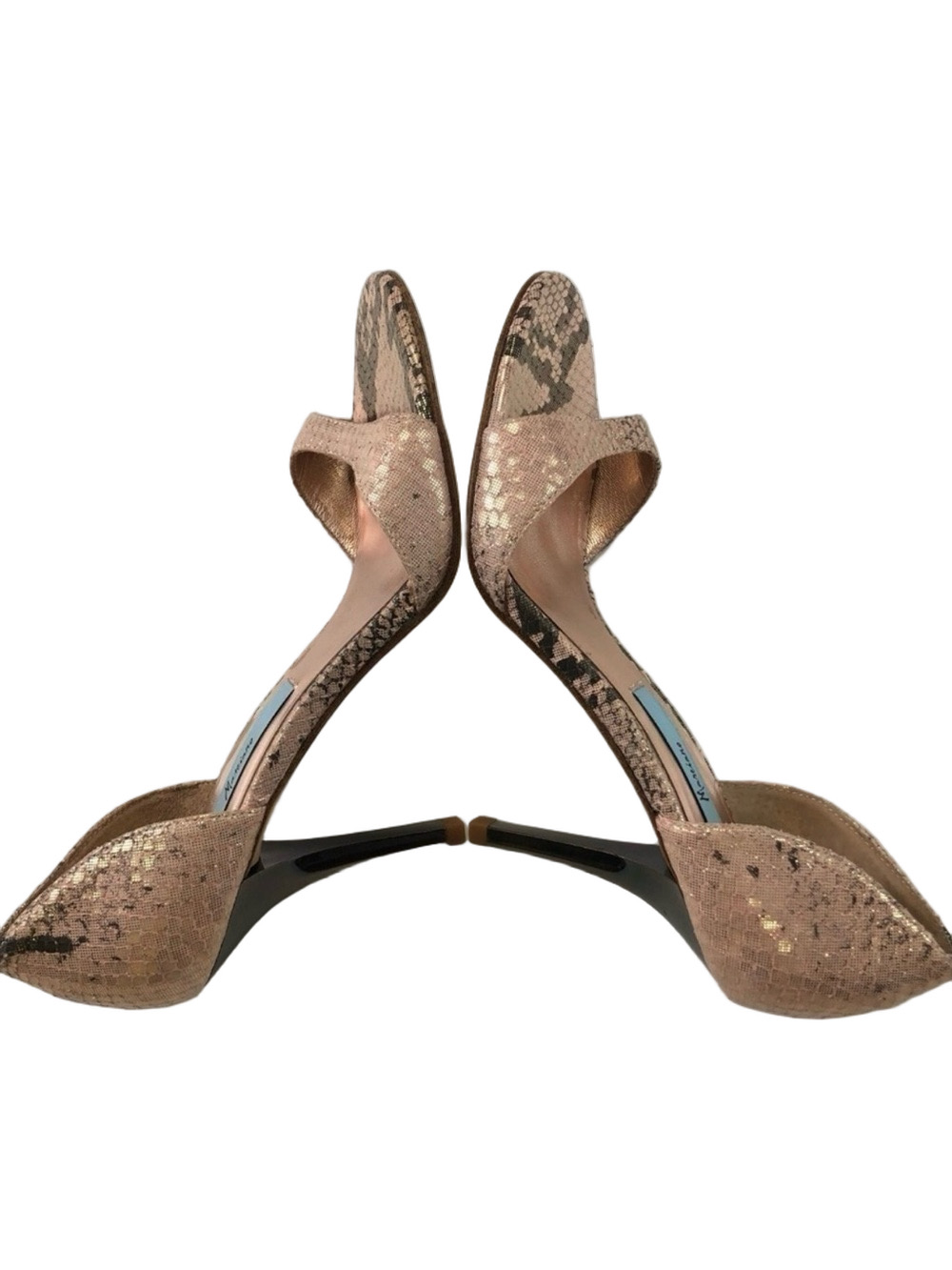 Marciano rose gold python print heels Size 6